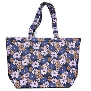 Vera Bradley Small East West Tote Faux Leather Trellis Floral NWT